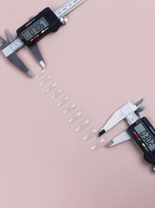 Instantly Upgrade Your Look with 500pcs bag transparent short ballet nail resin extended full coverage fake nails suitable for women and girls - Clear - View 4