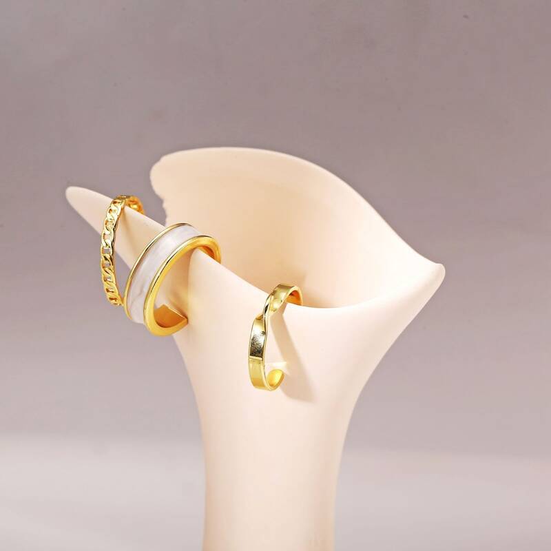 

3pcs Cuff Ring, Gold