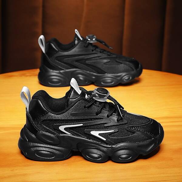 

Girls Drawstring Design Sports Shoes, Black