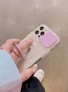 Vỏ điện thoại trượt có giá đỡ nhẫn - Hồng - Xem 2