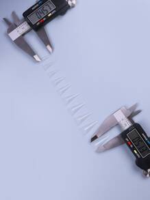 Obtenga glamuroso con una bolsa de 500 piezas de resina transparente de punta larga extendida uñas postizas para mujeres y niñas - transparente - Ver 4