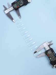 500 piezas/bolsa Puntas de uñas acrílicas en forma de ataúd para práctica, cápsulas de uñas artificiales falsas de gel suave de cobertura completa, herramienta para manicura