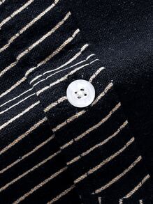 Manfinity Homme Áo sơ mi Nam Nút phía trước Hình học Sọc Giải trí - Nhiều màu - Xem 3