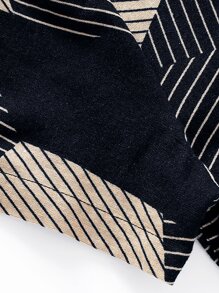 Manfinity Homme Áo sơ mi Nam Nút phía trước Hình học Sọc Giải trí - Nhiều màu - Xem 6