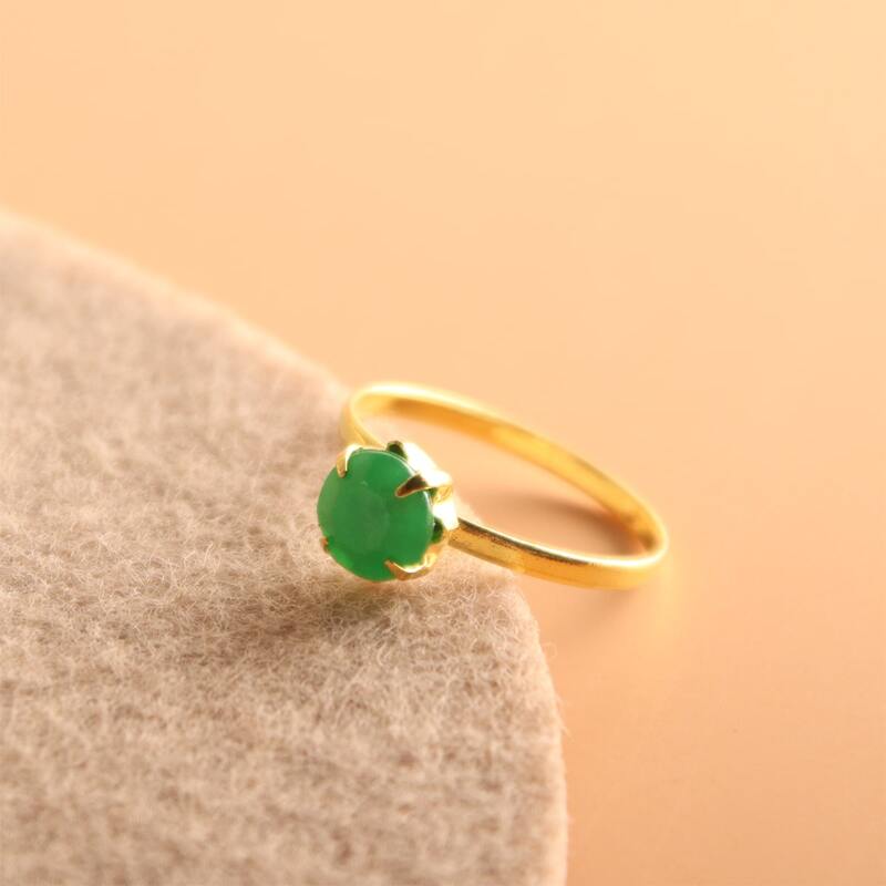 

Gemstone Decor Ring, Green