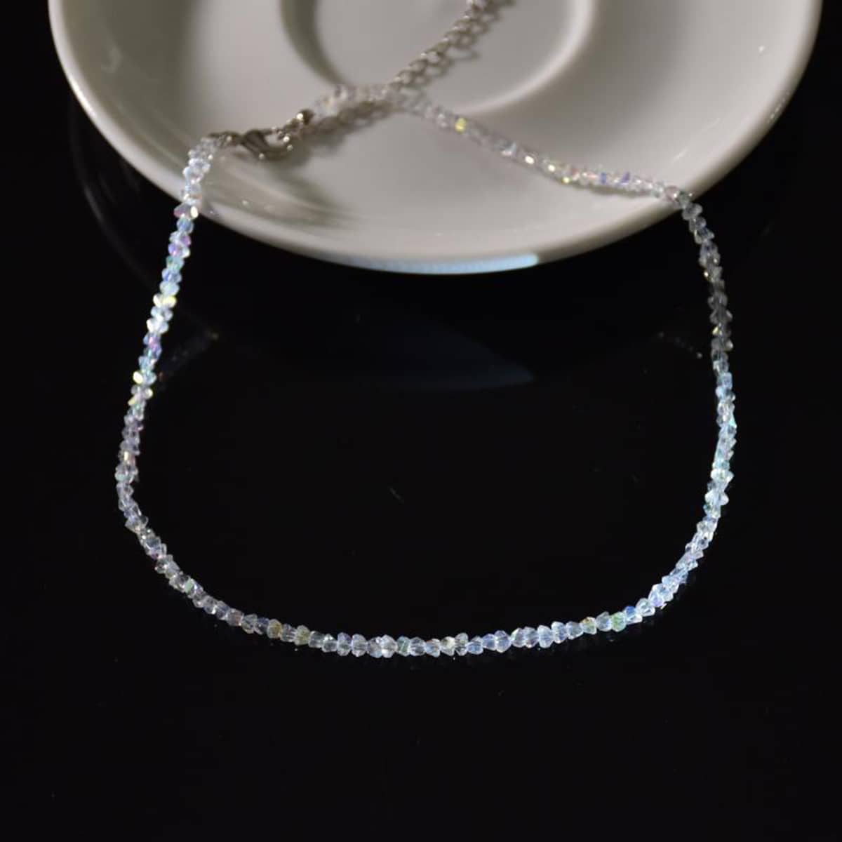 

Crystal Beaded Necklace, White