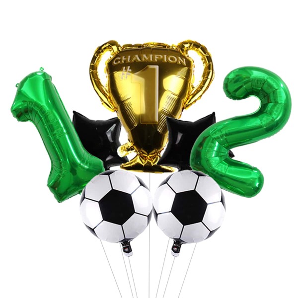 

7pcs Football Design Birthday Balloon, Multicolor