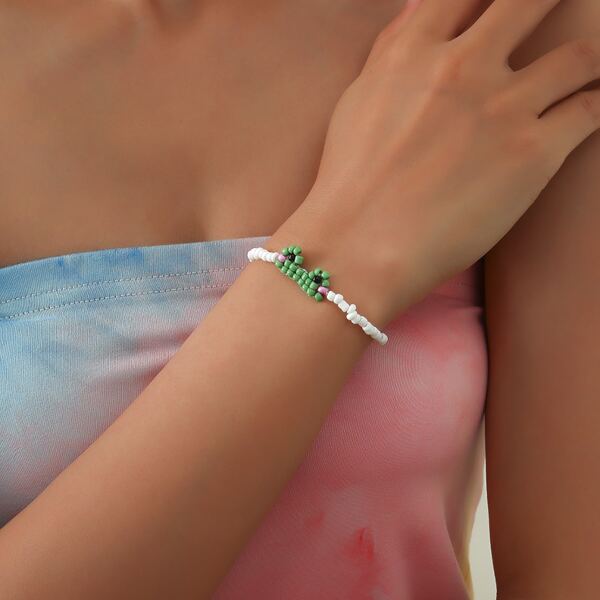 

Animal Beaded Bracelet, Green