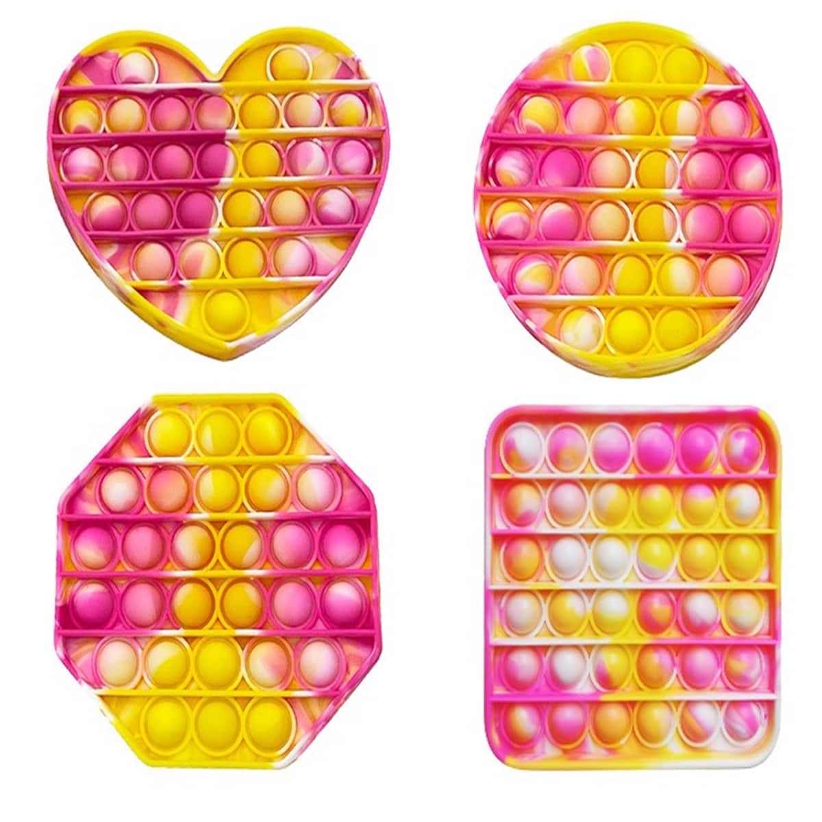 

4pcs Push Pop Bubble, Multicolor