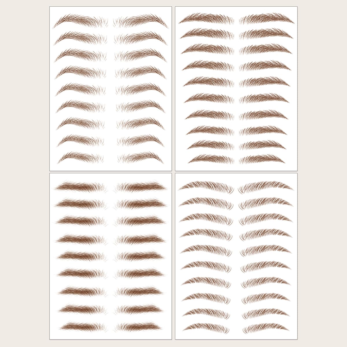 

4sheets Waterproof Eyebrow Tattoo Sticker, Yellow