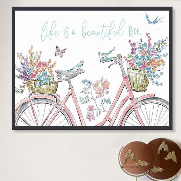 

Bicycle Print Diamond Painting Without Frame, Multicolor