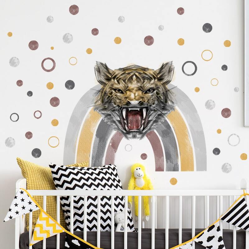 

Tiger Print Wall Sticker, Multicolor