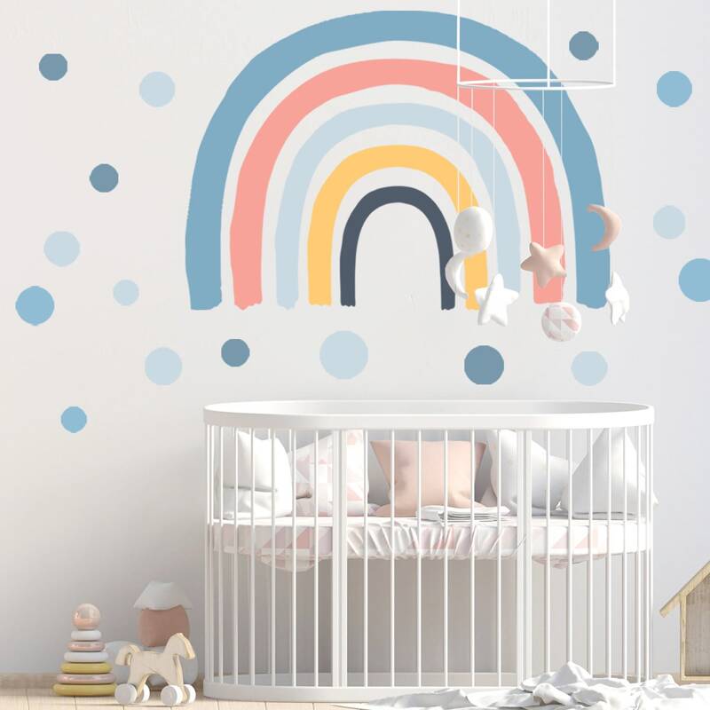 

Rainbow Print Wall Sticker, Multicolor