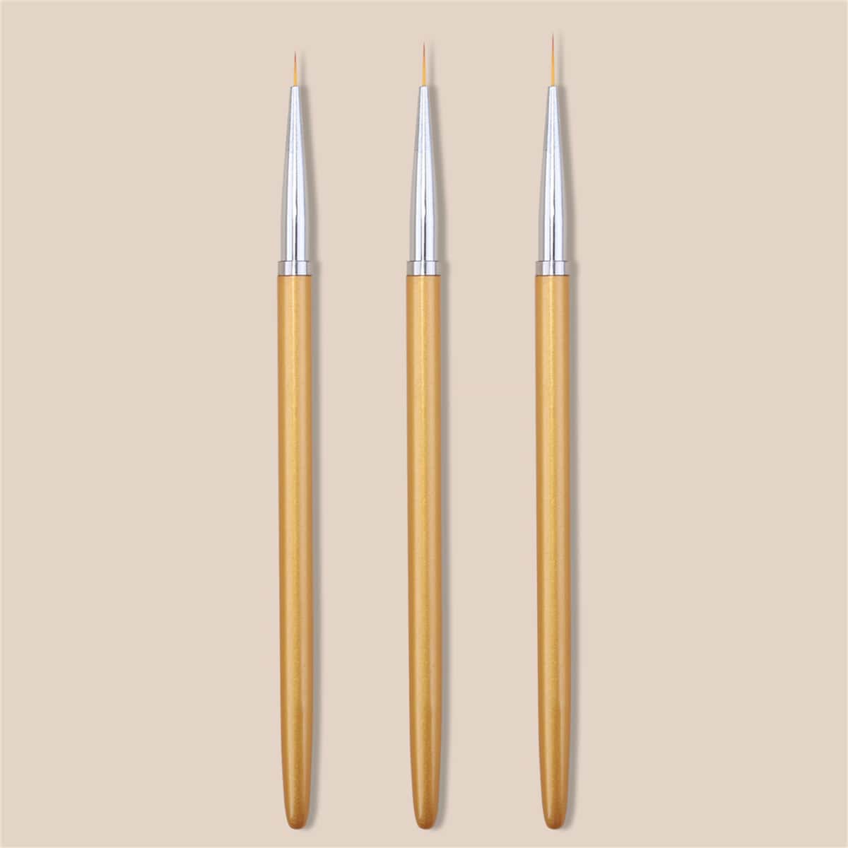 

3pcs Nail Art Drawing Pen, Yellow