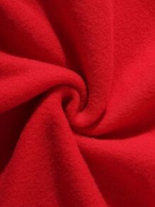 SHEIN EZwear 字母圖案保暖內襯運動衫