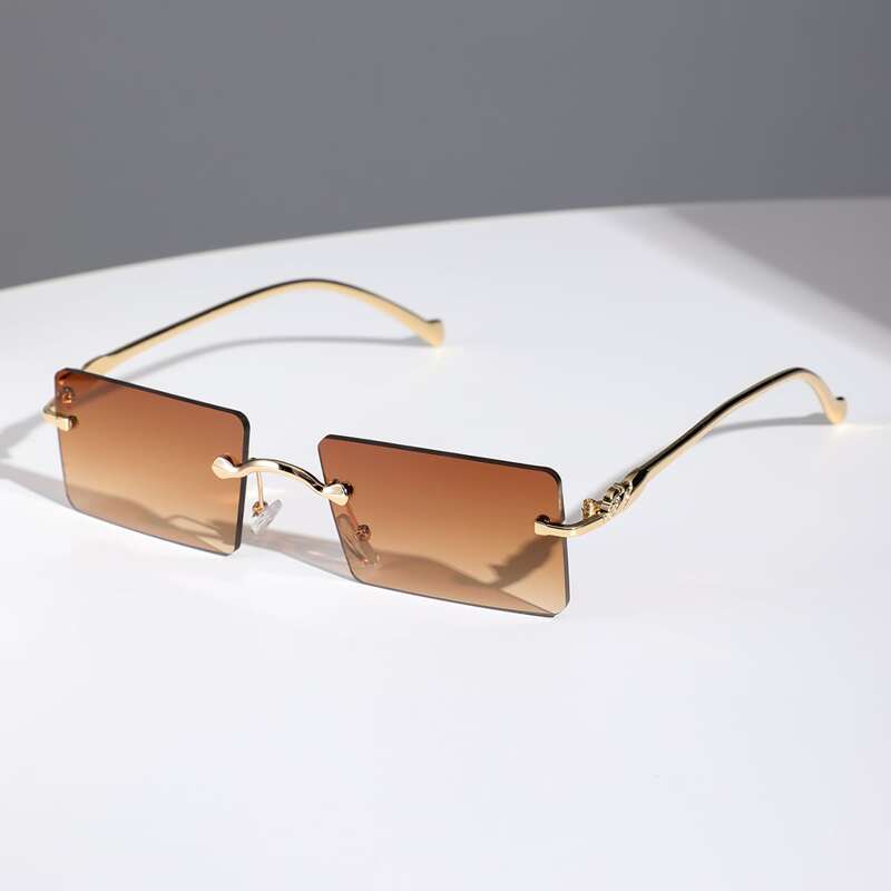 

Guys Rimless Sunglasses, Brown