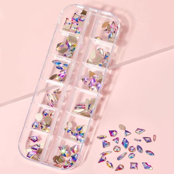 

1box Rhinestone Nail Art Decoration, Pink