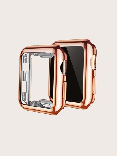 1pc Tpu Full Coverage Protective Case Compatible With Apple Watch 1-9 Series, Waterproof & Anti-fall 38/40/41/42/44/45/49mm Smart Watch Strap Accessory Compatible With Apple Watch Ultra/se/8/7/6/5/4/3/2/1 (excluding Cleaning Cloth)