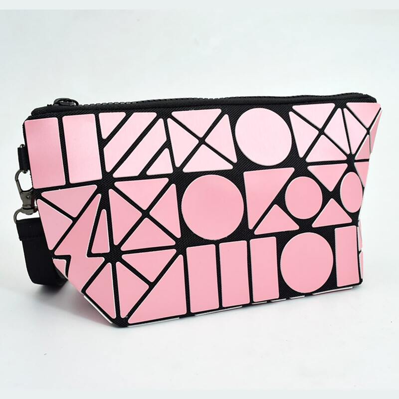 

1pc Geometric Random Color Makeup Bag, Multicolor