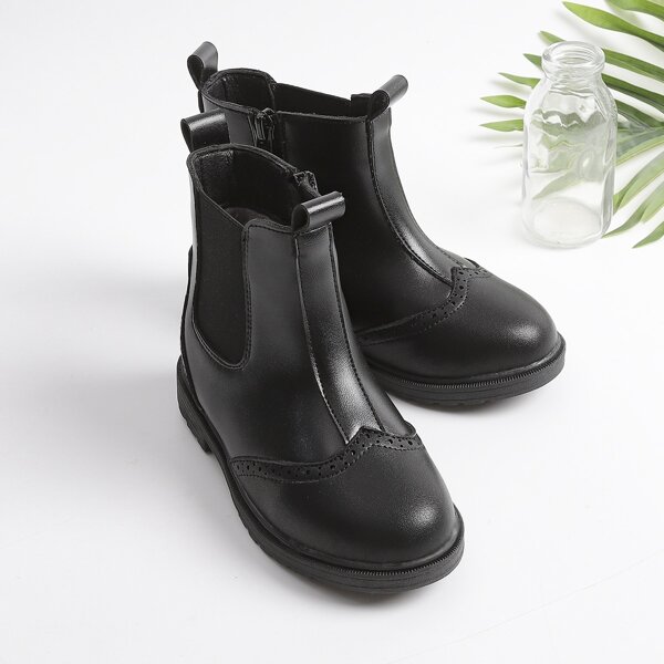 

Girls Solid Chelsea Boots, Black