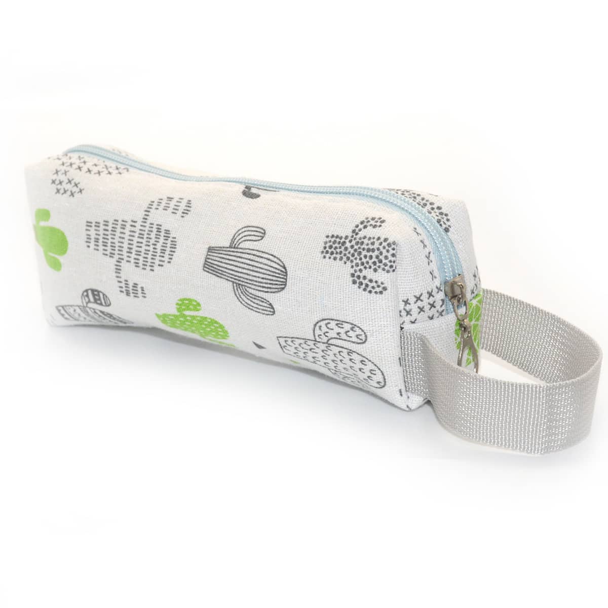 

1pc Cactus Print Pencil Bag, White