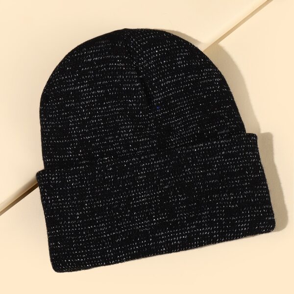 

Simple Knit Beanie, Black