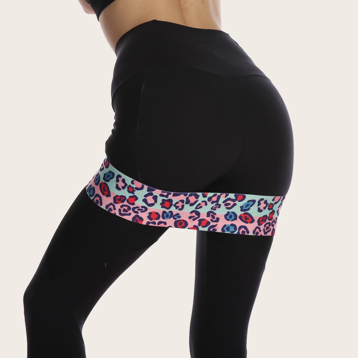 

Leopard Buttocks Workout Resistance Band, Pink