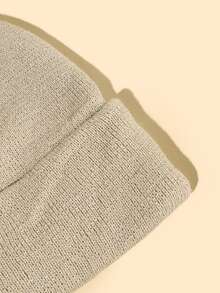 Gorro simple tejido - Beis - Ver 3