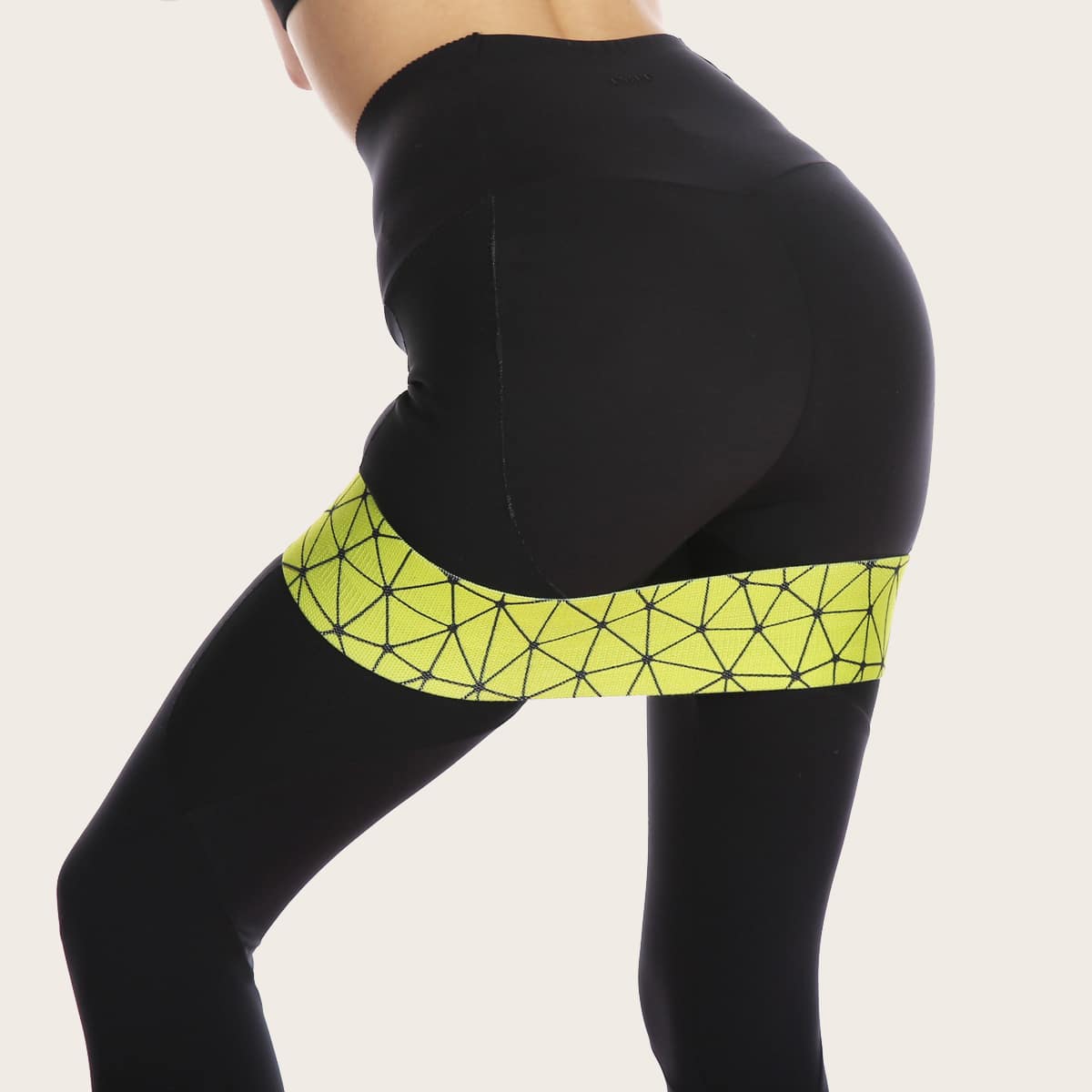 

Geometric Pattern Buttocks Workout Resistance Band, Yellow