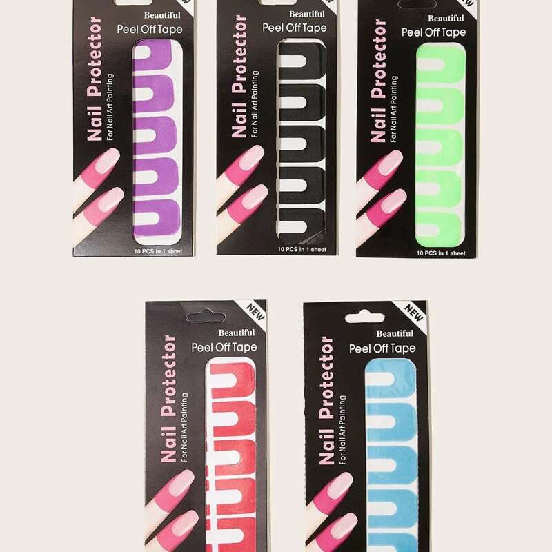

20pcs Nail Anti-spill Stickers, Multicolor
