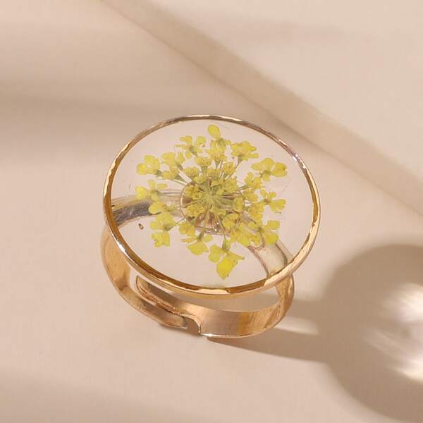 

Flower Decor Ring, Yellow