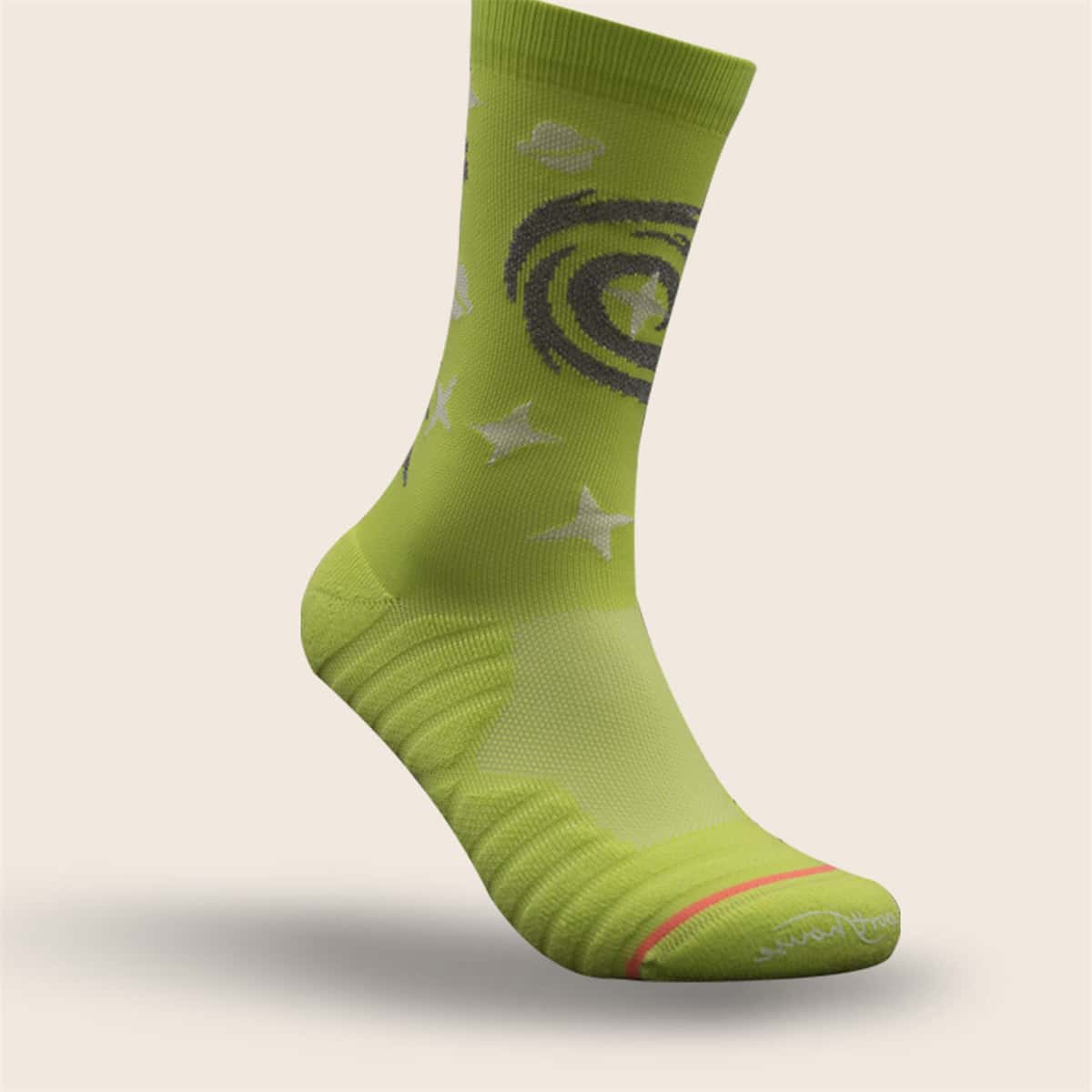 

1pair Breathable Sports Socks, Yellow