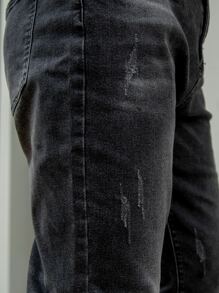 Quần Jeans Hình Nón Thường Ngày Cho Nam - Xám - Xem 3