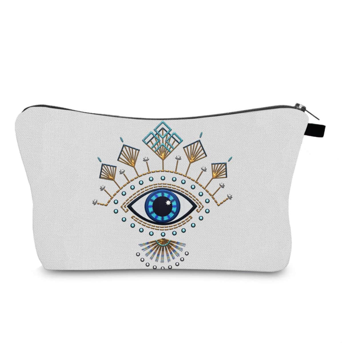 

Eye Pattern Zipper Makeup Bag, Multicolor