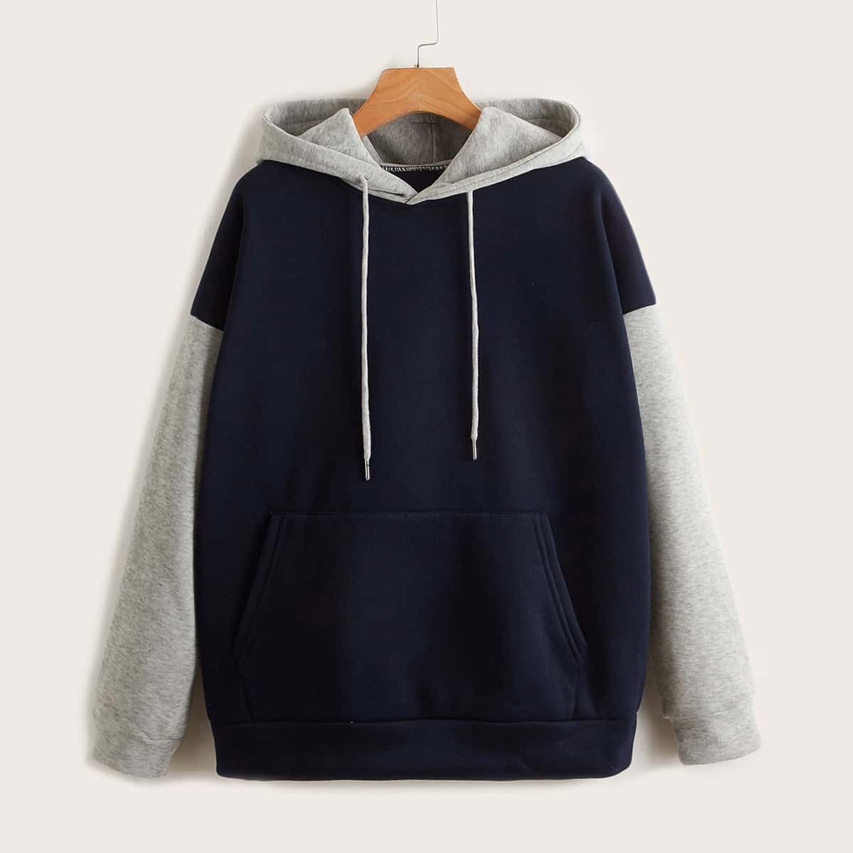 

Colorblock Drawstring Hoodie, Multicolor