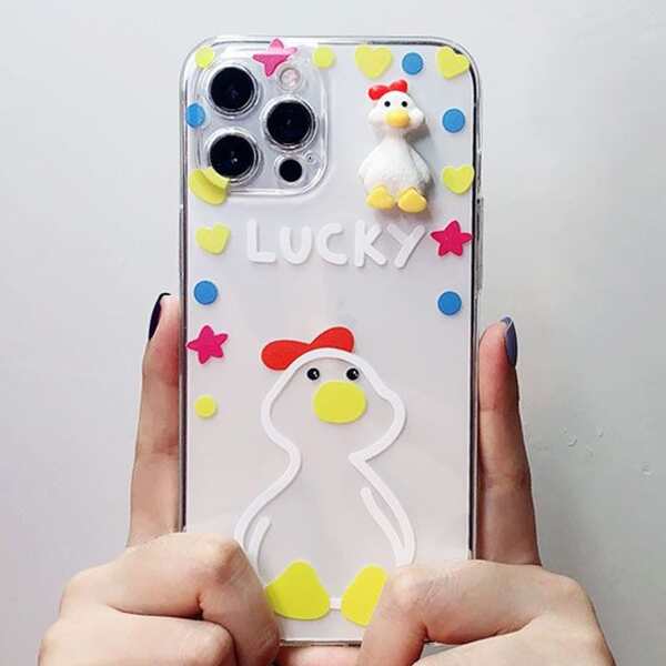

Cartoon Animal Clear Phone Case