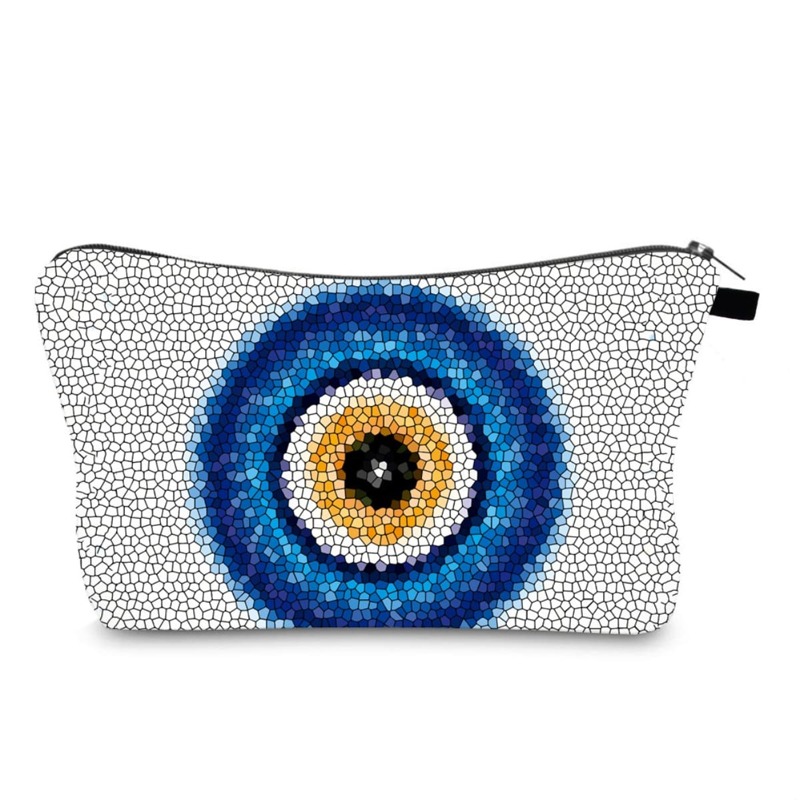 

Color Block Zipper Makeup Bag, Multicolor