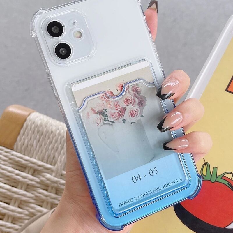 

Ombre Phone Case With Card Slot, Multicolor