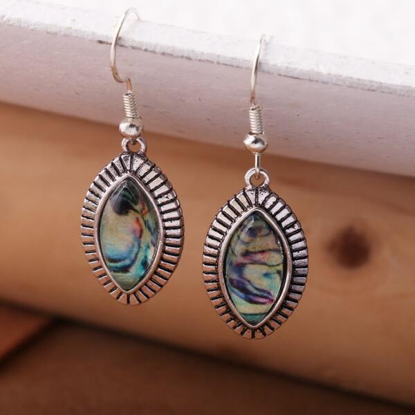 

Geometric Drop Earrings, Multicolor