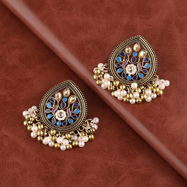 

Faux Pearl Decor Water-drop Design Earrings, Multicolor