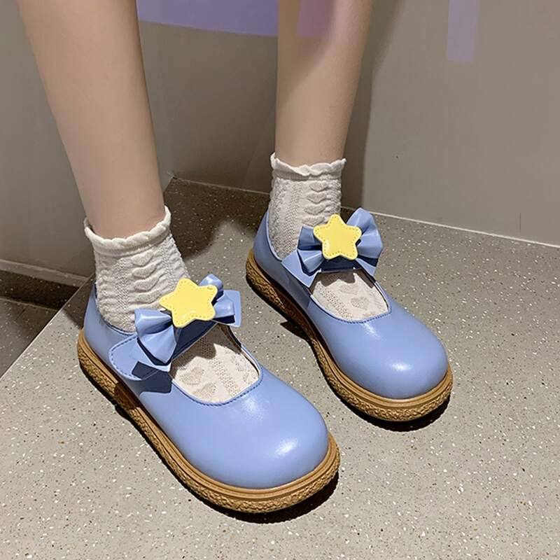 

Bow Decor Mary Jane Flats, Blue