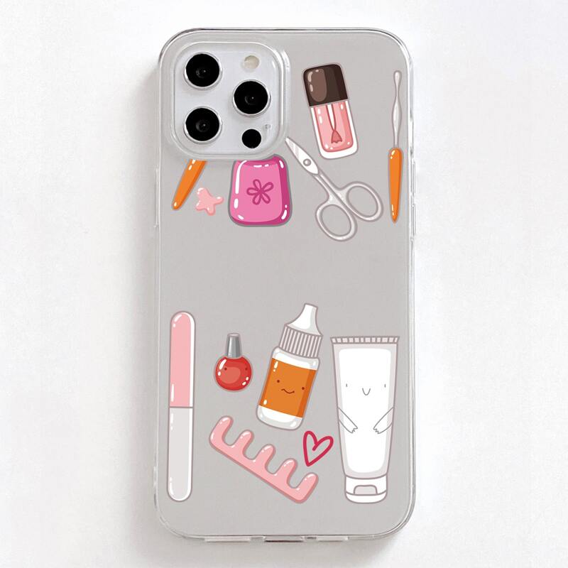 

Cartoon Graphic Phone Case, Clear