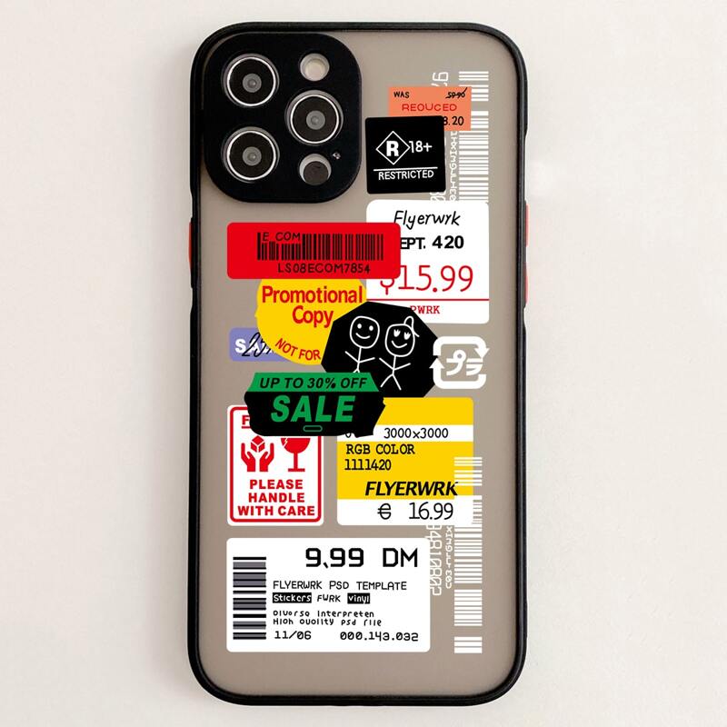 

Label Graphic Phone Case, Multicolor