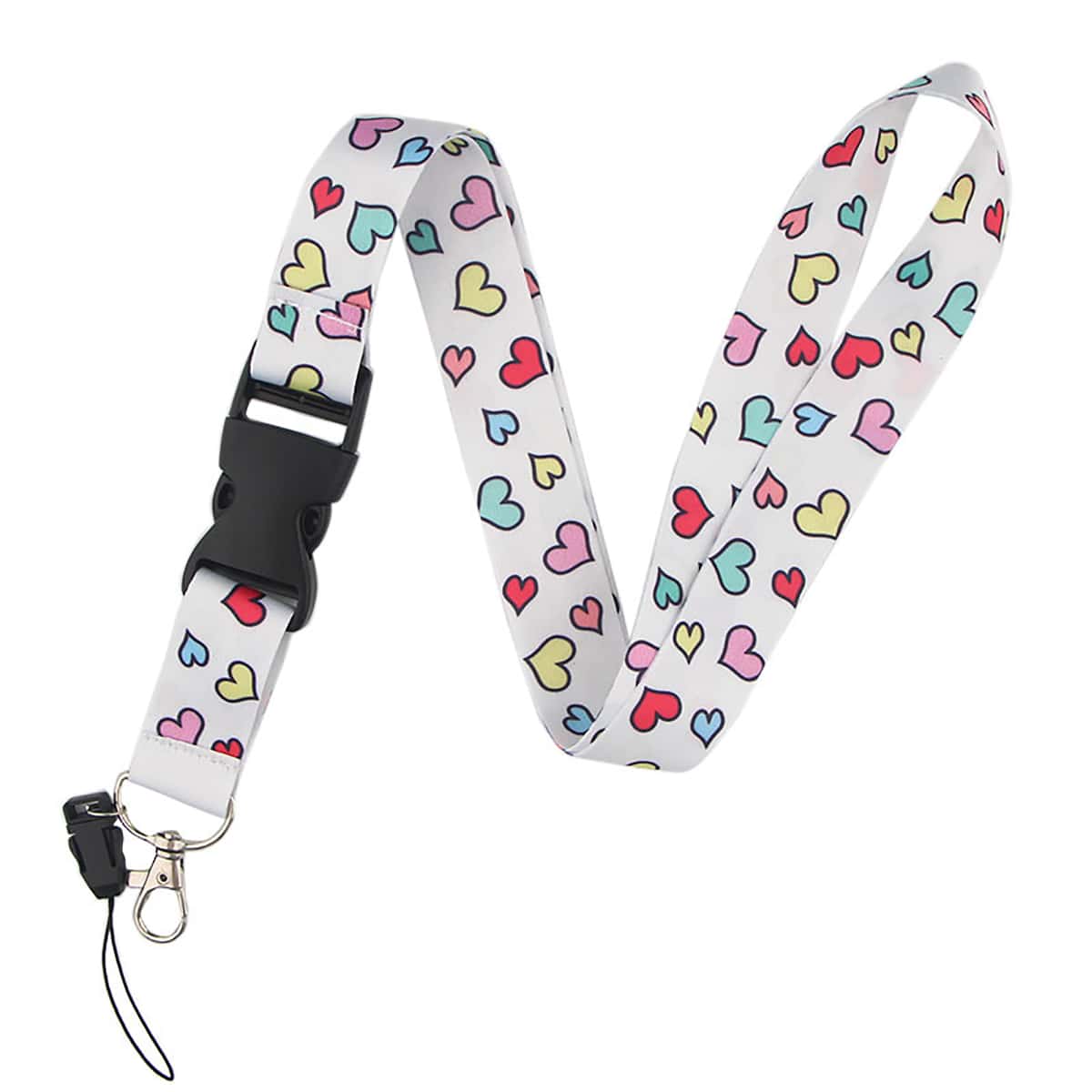 

Heart Pattern Phone Lanyard, Multicolor