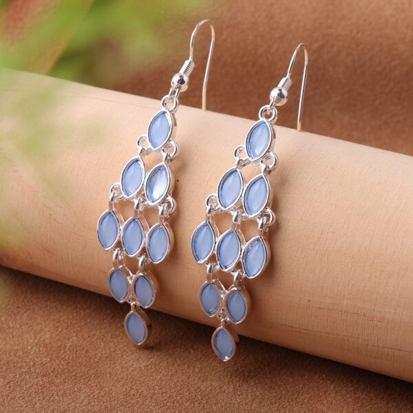 

Link Geometric Drop Earrings, Blue