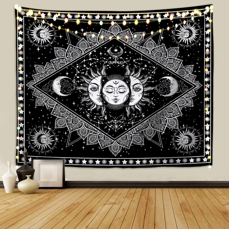 

Sun Print Tapestry, Black and white