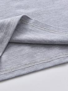 SHEIN Niños Camiseta 2 en 1 de rayas - Gris - Ver 5