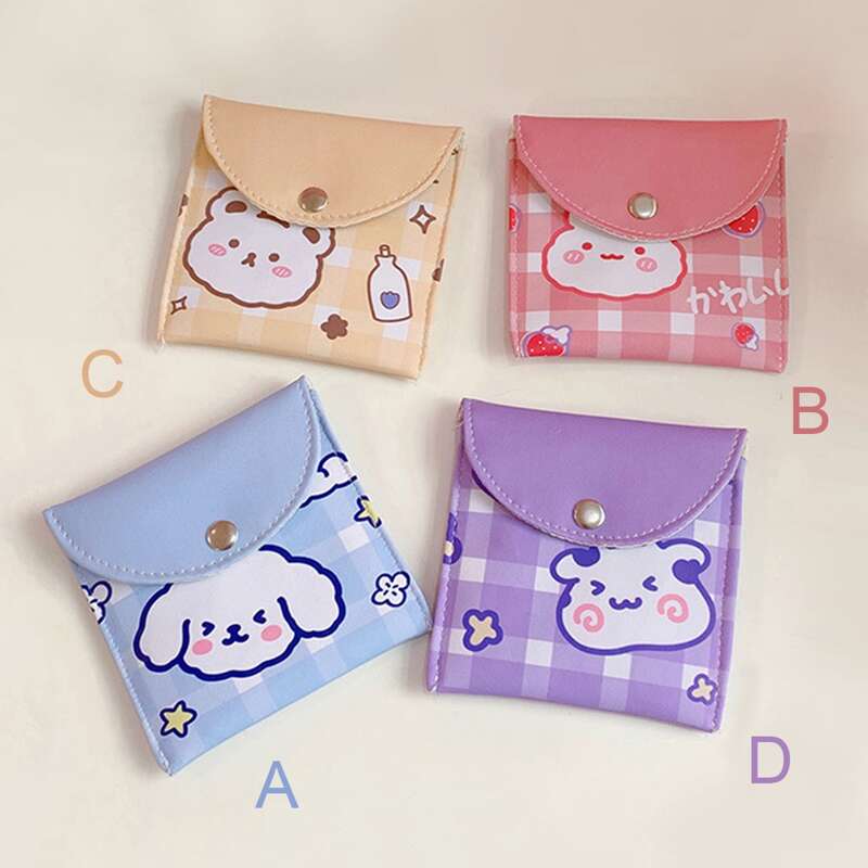 

1pc Cartoon Graphic Sanitary Napkin Pocket, Multicolor