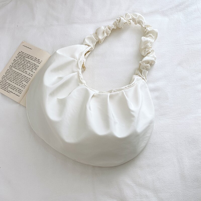 

Minimalist Ruched Bag, White