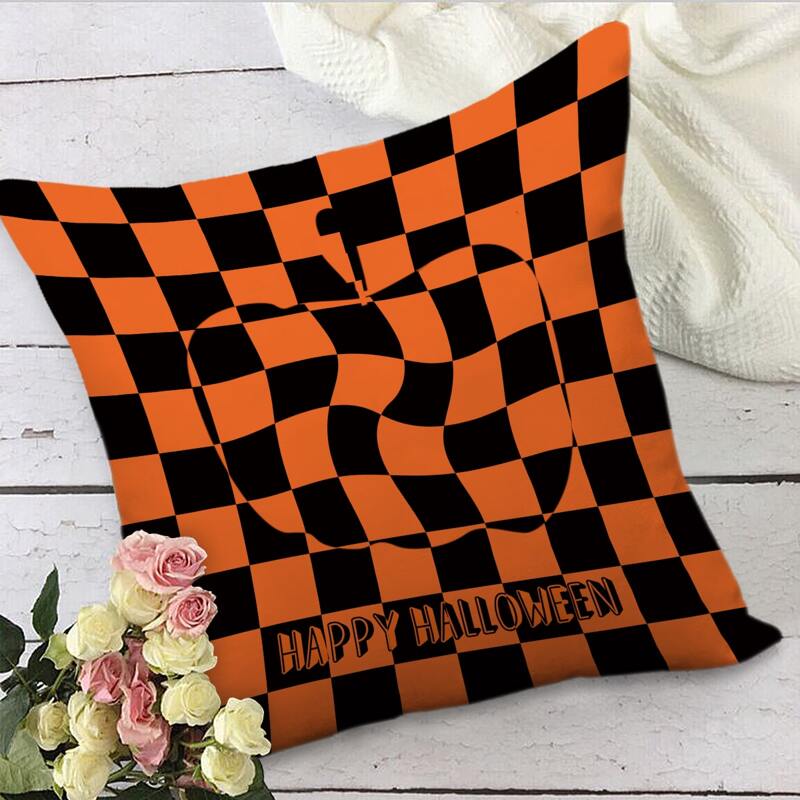 

Halloween Pumpkin Cushion Cover Without Filler, Multicolor